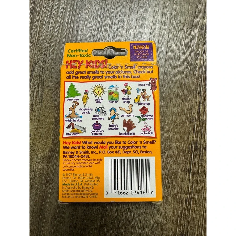 Vintage 1997 Crayola Color n Smell Scented Crayons 16 Ct Binney & Smith 52-3416